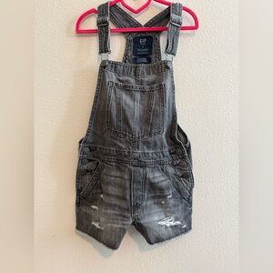 GAP Teen kids Charcoal Denim Overalls